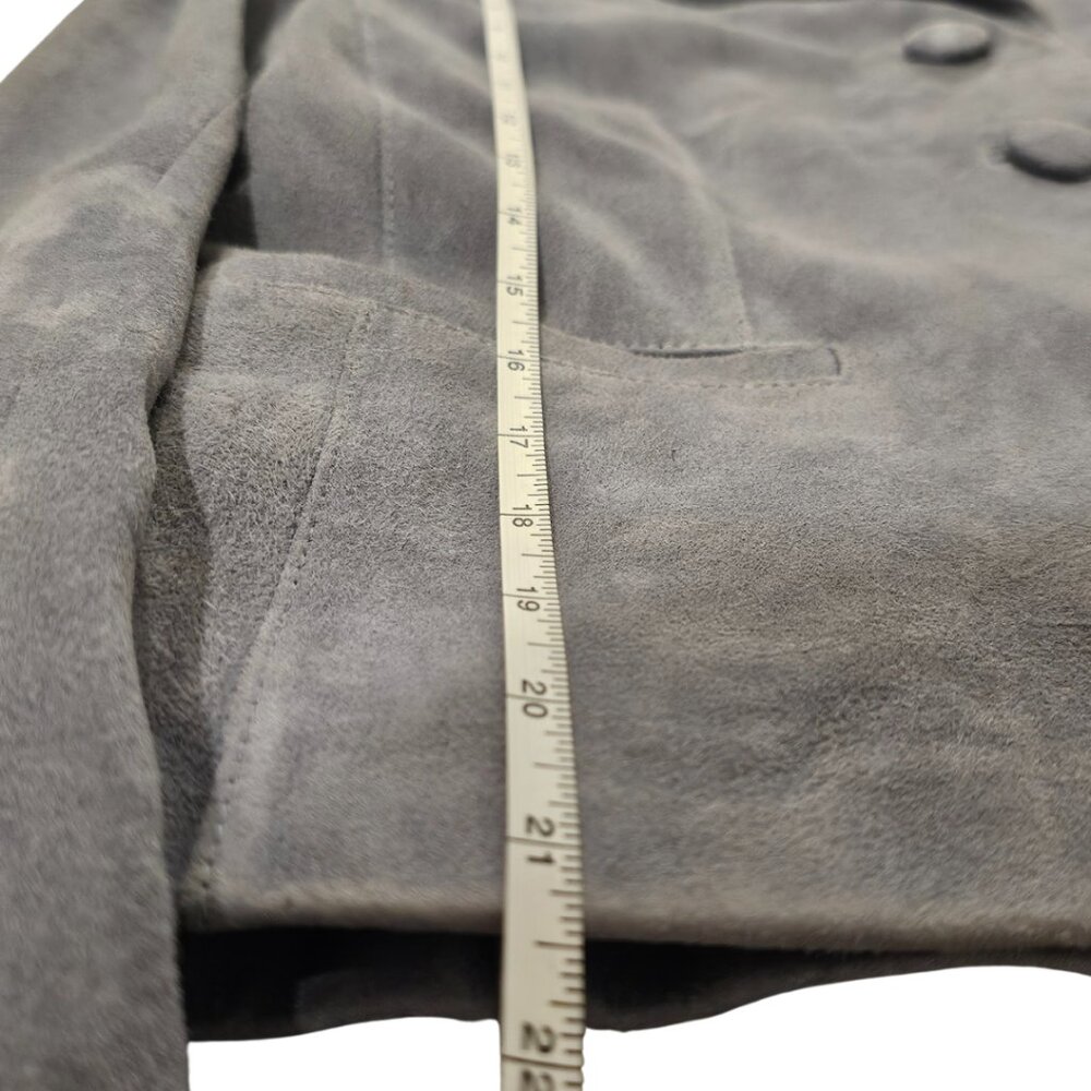 Ann Taylor Grey Leather Jacket Size 6 - Picture 6 of 9